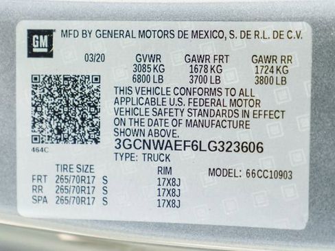 Used 2020 Chevrolet Silverado 1500 W/T w/ WT Value Package image 78