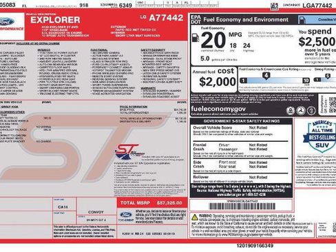 Certified 2020 Ford Explorer ST w/ Premium Technology Package image 2