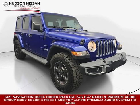 Used 2019 Jeep Wrangler Unlimited Sahara w/ Uconnect 4C Nav & Sound Group AWD/4WD image 1