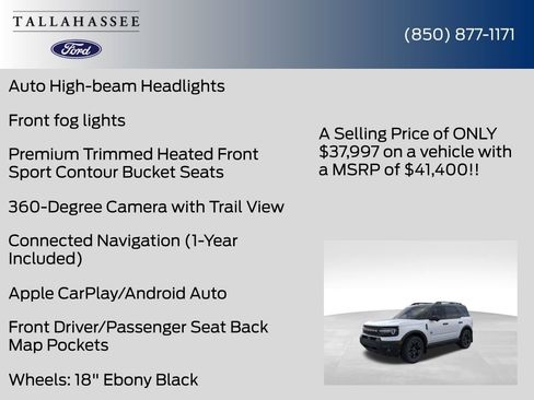 New 2026 Ford Bronco Sport Outer Banks w/ Outer Banks Tech Package+ AWD/4WD image 30