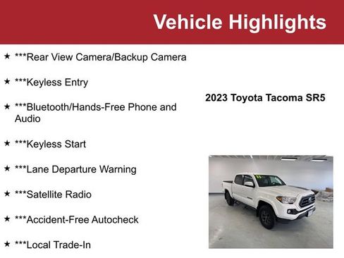 Used 2023 Toyota Tacoma SR5 w/ Technology Package image 2