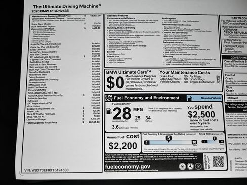 New 2026 BMW X1 xDrive28i w/ Convenience Package image 41