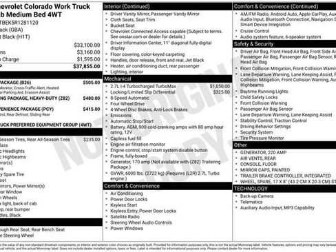 Used 2024 Chevrolet Colorado W/T w/ Safety Package image 7