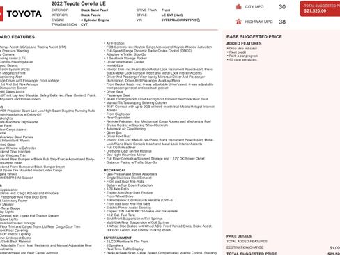 Used 2022 Toyota Corolla LE FWD image 3