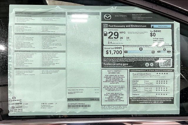 New 2026 MAZDA MAZDA3 s FWD image 14