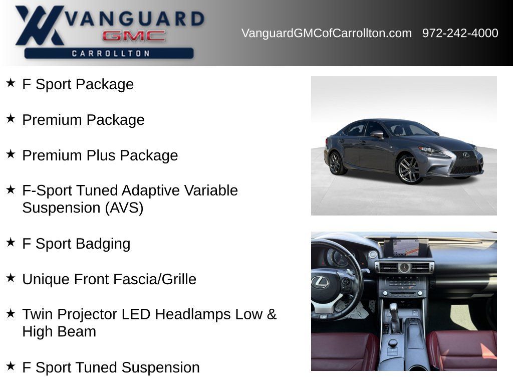 Used 2016 Lexus IS 350 w/ F Sport Package RWD image 6