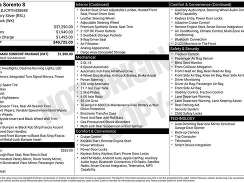 New 2026 Kia Sorento S w/ S Panoramic Sunroof Package AWD/4WD image 11