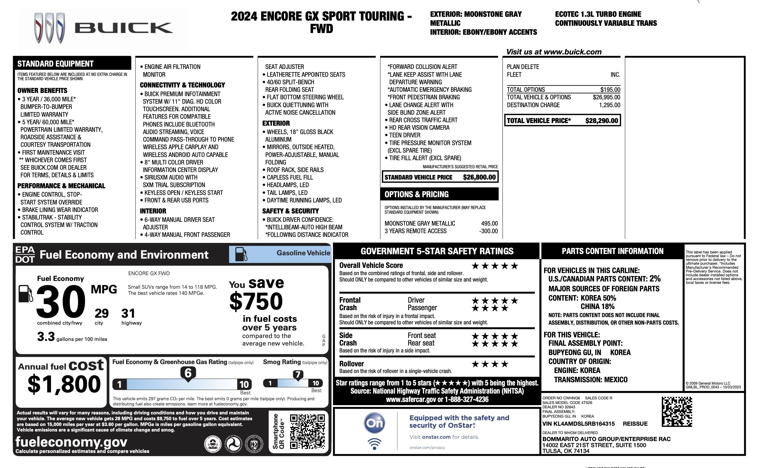 Used 2024 Buick Encore GX Sport Touring FWD image 4