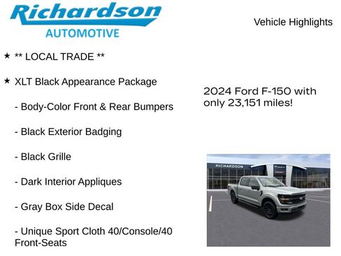 Used 2024 Ford F150 XLT w/ Equipment Group 302A MID AWD/4WD image 11