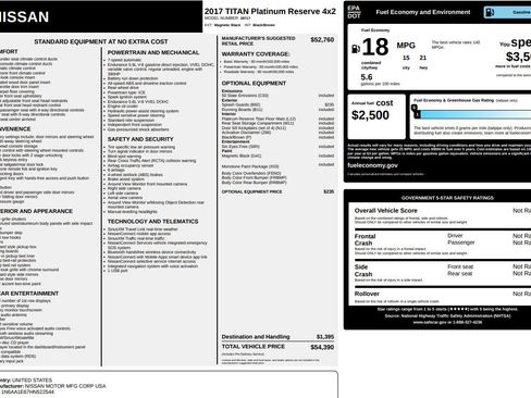 Used 2017 Nissan Titan Platinum Reserve image 55
