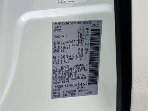 New 2026 Nissan Frontier SV w/ Tow Package image 26