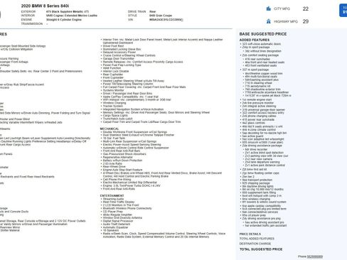 Used 2020 BMW 840i Gran Coupe w/ M Sport Package image 33