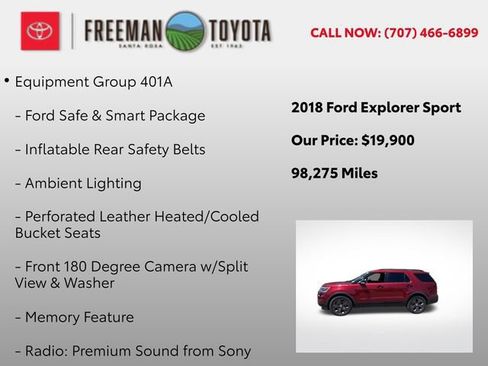 Used 2018 Ford Explorer Sport w/ Equipment Group 401A AWD/4WD image 5