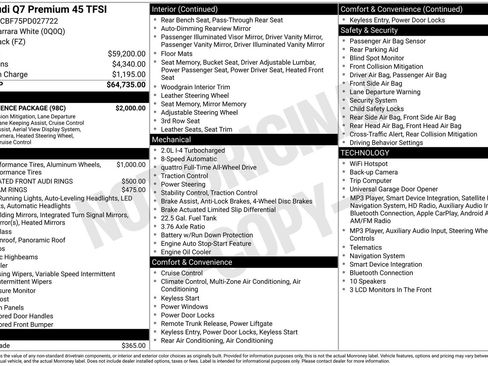 Certified 2023 Audi Q7 2.0T Premium w/ Convenience Package AWD/4WD image 33