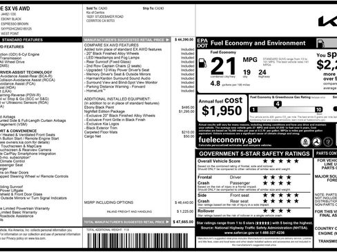 Used 2021 Kia Telluride SX w/ Nightfall Edition Package AWD/4WD image 55