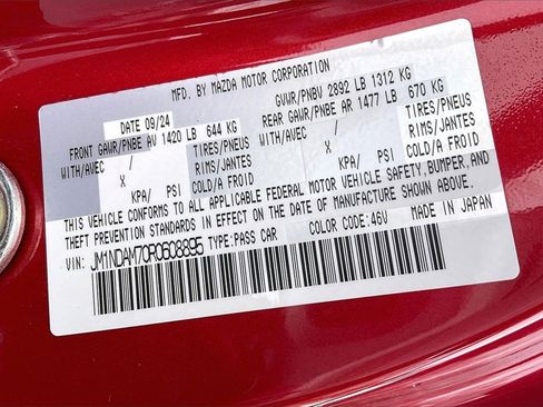 Certified 2024 MAZDA MX-5 Miata RF Grand Touring w/ Weather Package image 27