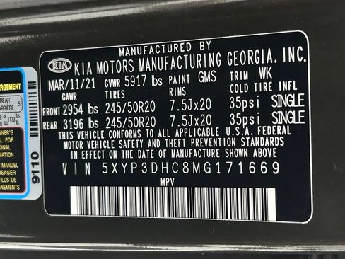 Used 2021 Kia Telluride EX w/ EX Premium Package AWD/4WD image 25