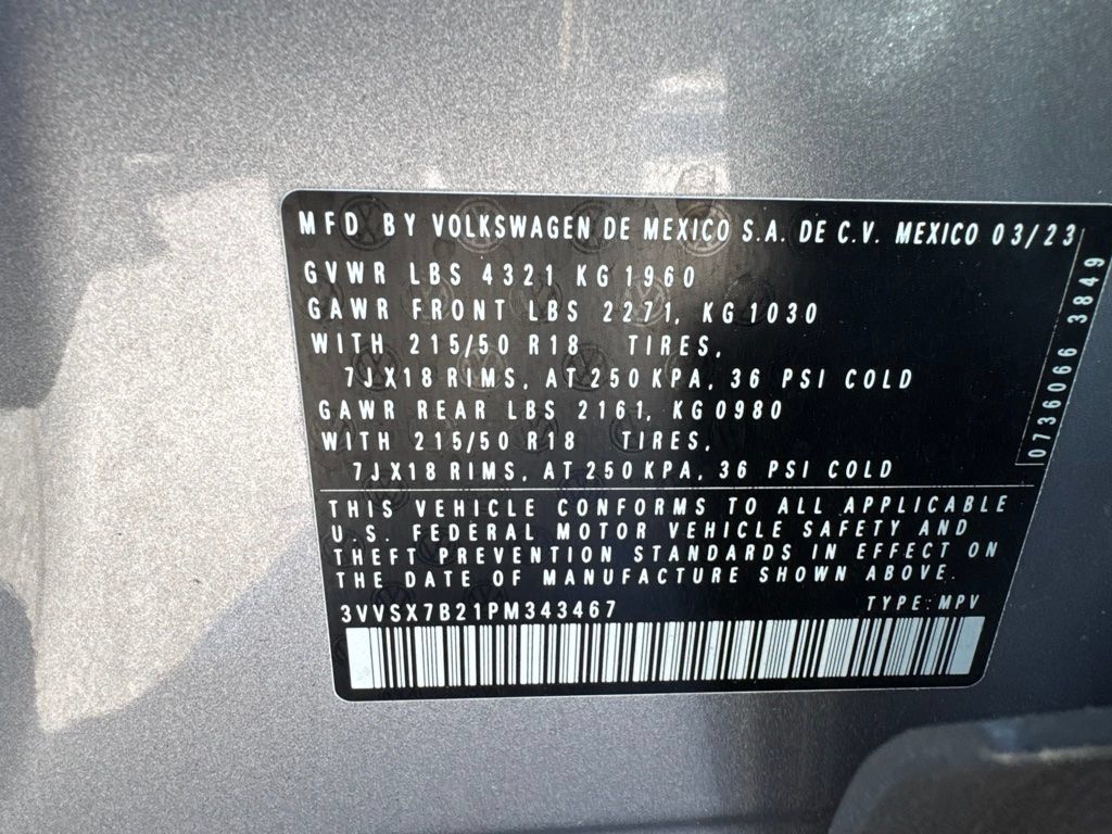 Certified 2023 Volkswagen Taos SE w/ Black Wheel Package FWD image 14