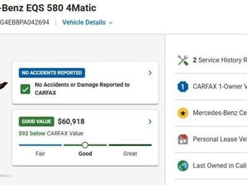 Certified 2023 Mercedes-Benz EQS 580 4MATIC Sedan image 3
