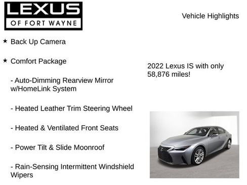 Used 2022 Lexus IS 300 AWD w/ Comfort Package image 8