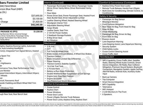 Used 2025 Subaru Forester Limited w/ Popular Package #2 AWD/4WD image 34