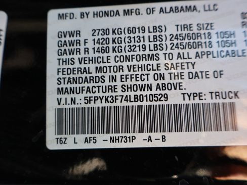 Certified 2020 Honda Ridgeline RTL-E image 34