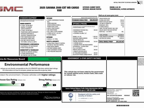 New 2025 GMC Savana 3500 Extended w/ Driver Convenience Package image 4
