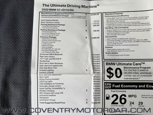 Used 2020 BMW X3 xDrive30i w/ Premium Package image 17