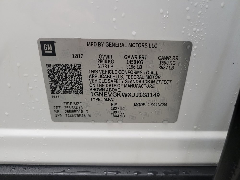Used 2018 Chevrolet Traverse LT w/ LPO, Floor Liner Package AWD/4WD image 33
