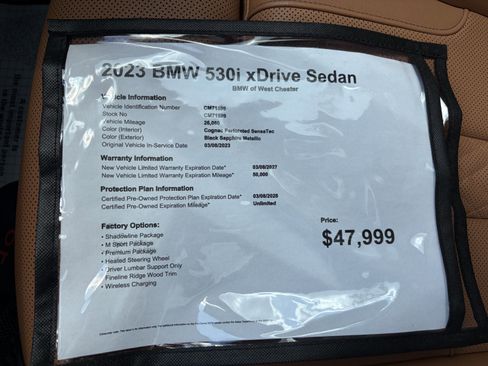 Certified 2023 BMW 530i xDrive w/ M Sport Package AWD/4WD image 19