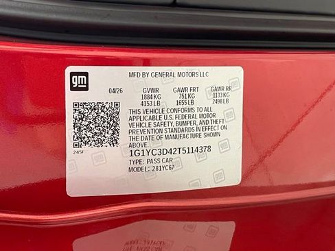 New 2026 Chevrolet Corvette Stingray Premium Conv w/ 3LT RWD image 24