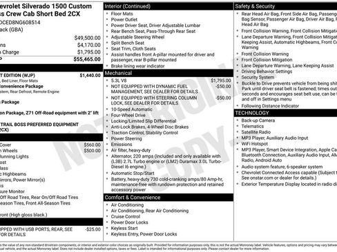 Used 2022 Chevrolet Silverado 1500 Custom Trail Boss w/ Midnight Edition AWD/4WD image 32