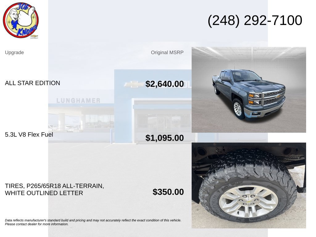 Used 2014 Chevrolet Silverado 1500 LT w/ All Star Edition AWD/4WD image 5