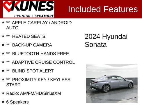 Certified 2024 Hyundai Sonata SEL FWD image 2