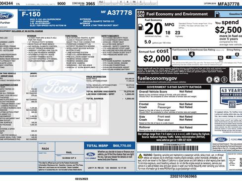Used 2021 Ford F150 Lariat w/ Equipment Group 502A High AWD/4WD image 3