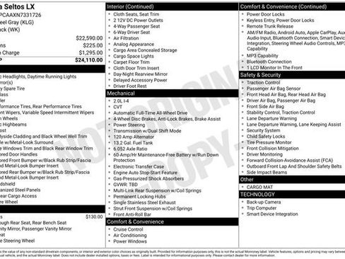 Used 2022 Kia Seltos LX image 5
