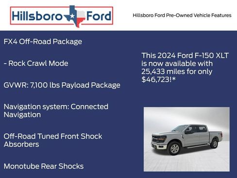 Used 2024 Ford F150 XLT w/ FX4 Off-Road Package AWD/4WD image 9