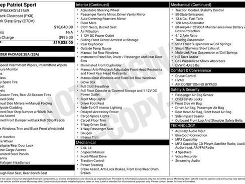 Used 2017 Jeep Patriot Sport FWD image 2
