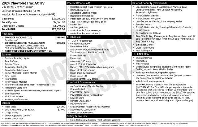 Certified 2024 Chevrolet Trax ACTIV w/ Sunroof Package FWD image 8