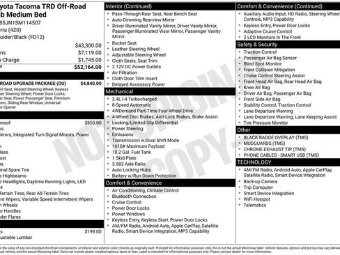 Used 2025 Toyota Tacoma TRD Off-Road w/ TRD Off Road Upgrade Package AWD/4WD image 13