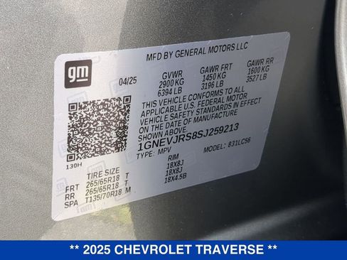 New 2025 Chevrolet Traverse Z71 w/ Enhanced Driving Package AWD/4WD image 25