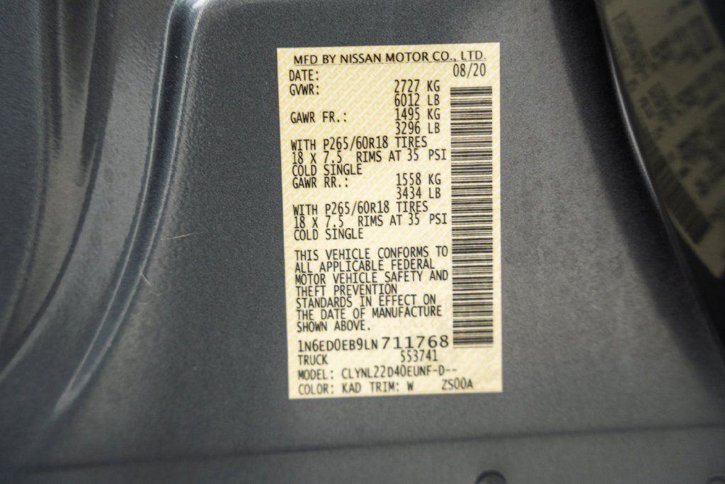 Used 2020 Nissan Frontier SV w/ Midnight Edition Floor Mats AWD/4WD image 41
