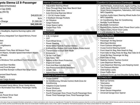 Used 2026 Toyota Sienna LE FWD image 46