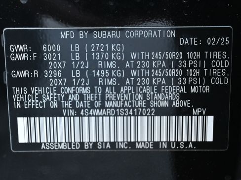 Certified 2025 Subaru Ascent Bronze Edition image 36