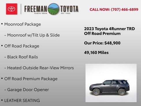 Used 2023 Toyota 4Runner TRD Off-Road Premium w/ Moonroof Package AWD/4WD image 5