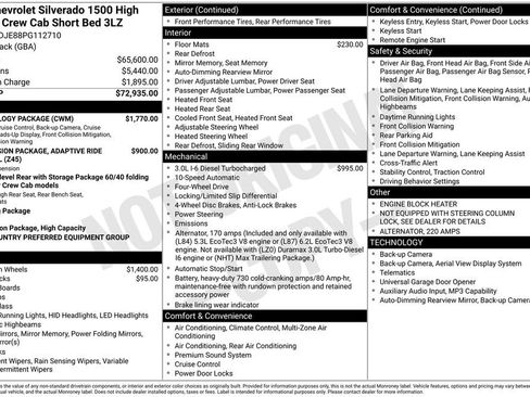 Used 2023 Chevrolet Silverado 1500 High Country w/ Technology Package AWD/4WD image 22