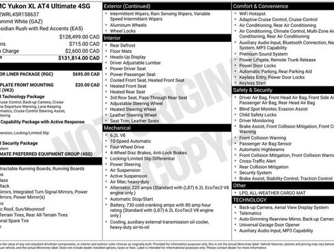 Used 2025 GMC Yukon XL AT4 Ultimate w/ LPO, Floor Liner Package AWD/4WD image 26