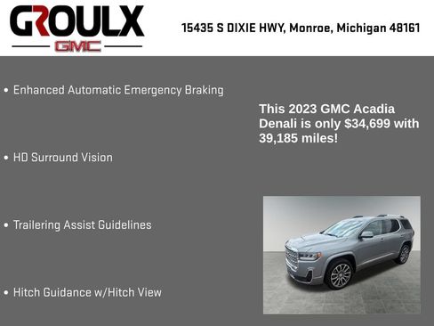 Used 2023 GMC Acadia Denali w/ Denali Ultimate Package FWD image 22