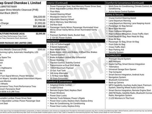 New 2026 Jeep Grand Cherokee L Limited w/ Limited Altitude Package RWD image 13