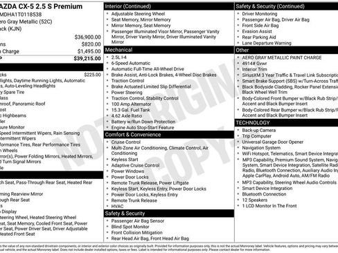 New 2026 MAZDA CX-5 2.5 S w/ Premium Package image 33